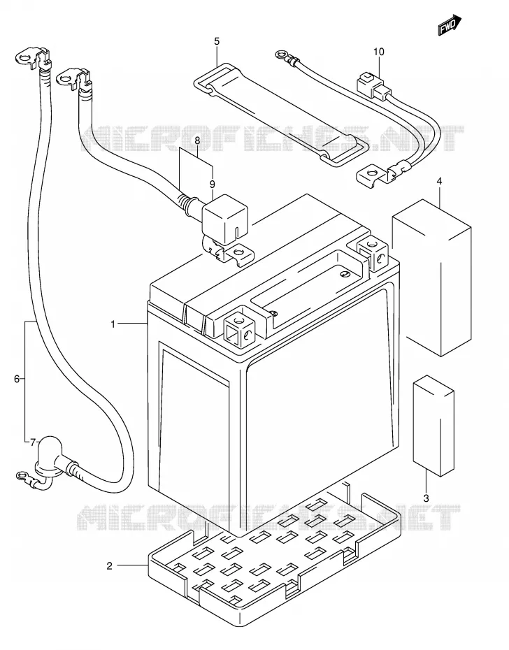 BATTERIE Suzuki QUAD 500 KINGQUAD 2006  LT-A500FK6(P28/P33)