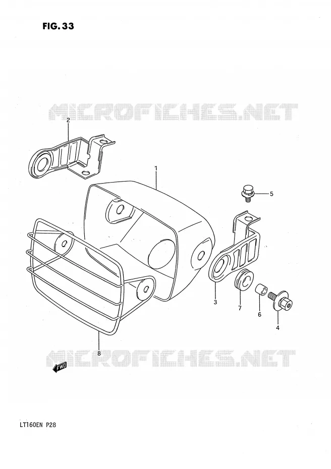 BOL DE PHARE Suzuki QUAD 160 QUADRUNNER 1992  LT160EN(P28)