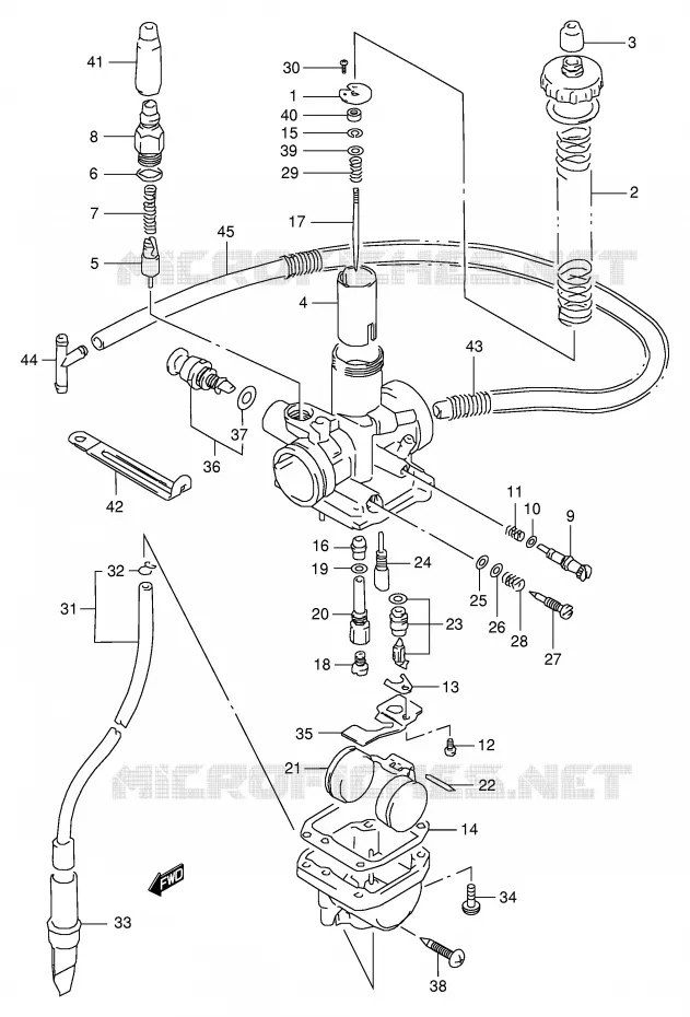 CARBURATEUR Suzuki QUAD 160 OZARK 2002  LT-F160K2(P24)