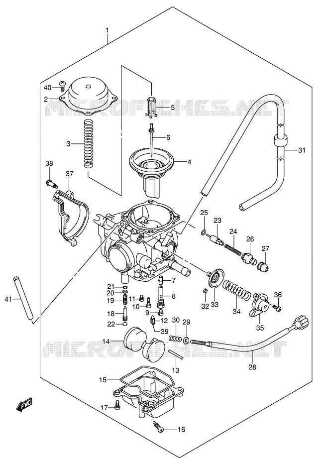 CARBURATEUR Suzuki QUAD 400 EIGER 2007  LT-A400FK7(P3/P28)