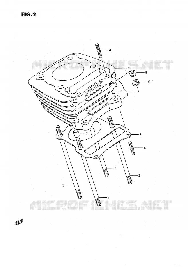 CYLINDRE Suzuki QUAD 160 OZARK 1994  LT-F160R(P28)