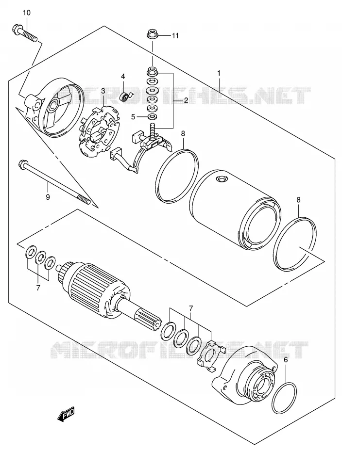 DEMARREUR Suzuki QUAD 500 VINSON 2004  LT-A500FK4(P28/P33)