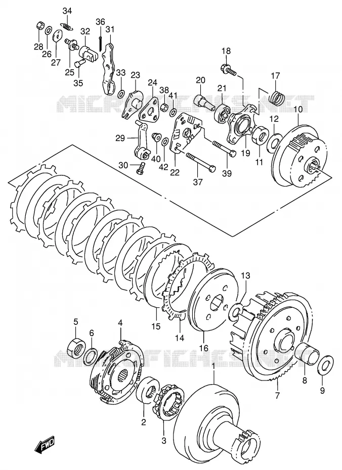 EMBRAYAGE Suzuki QUAD 160 OZARK 2003  LT-F160K3(P28)