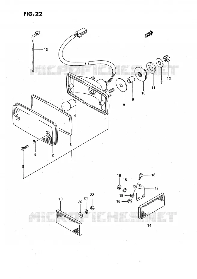 FEU ARRIERE Suzuki QUAD 160 OZARK 1991  LT-F160M(P28)
