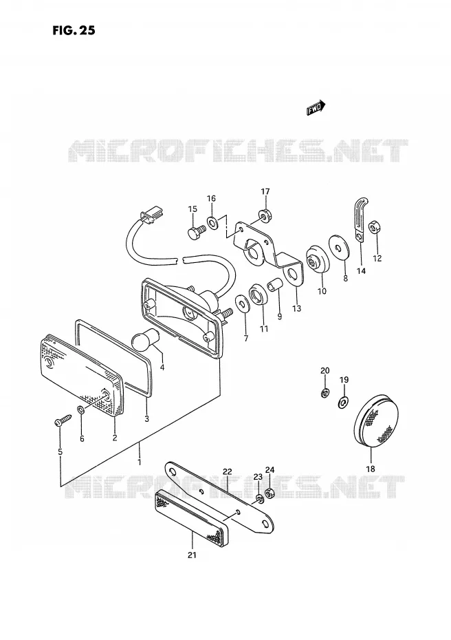 FEU ARRIERE Suzuki QUAD 250 OZARK 1989  LT-F250K(E28)