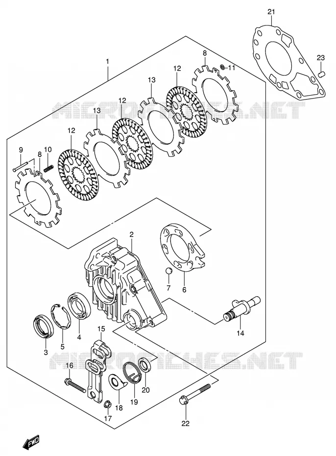FREIN ARRIERE Suzuki QUAD 700 KINGQUAD 2005  LT-A700XK5(E17)