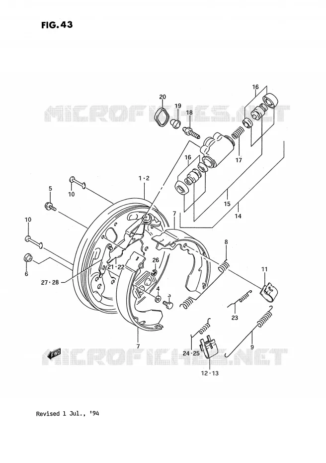FREIN AVANT (MODELE M/N/P) Suzuki QUAD 300 KINGQUAD 1995  LT-F4WDXS(E3)