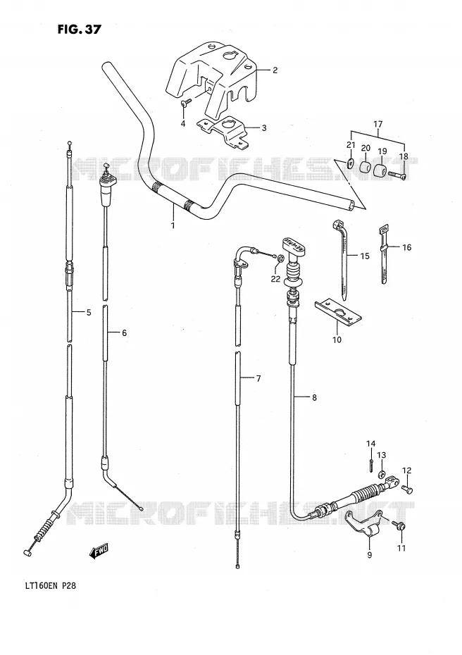GUIDON Suzuki QUAD 160 QUADRUNNER 1990  LT160EL(P28)