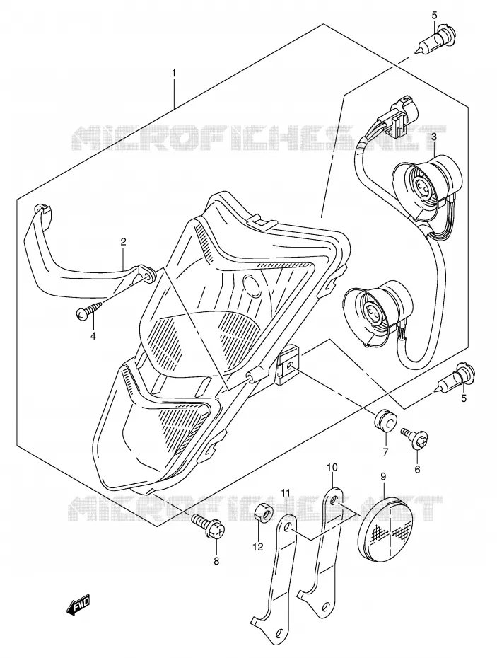 PHARE Suzuki QUAD 400 QUADSPORT 2005  LT-Z400K5(E3/E28)