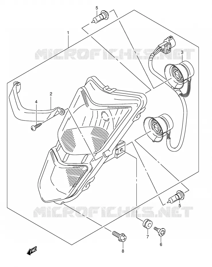 PHARE Suzuki QUAD 400 QUADSPORT 2006  LT-Z400K6(E19)