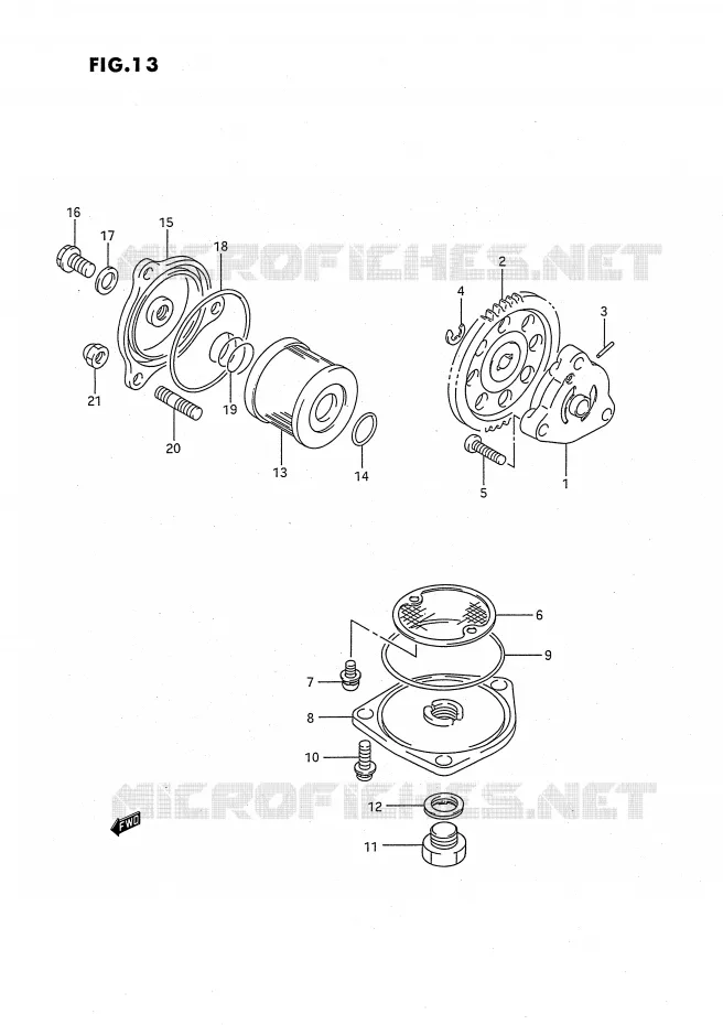POMPE A HUILE - POMPE A ESSENCE Suzuki QUAD 160 OZARK 1991  LT-F160M(P28)