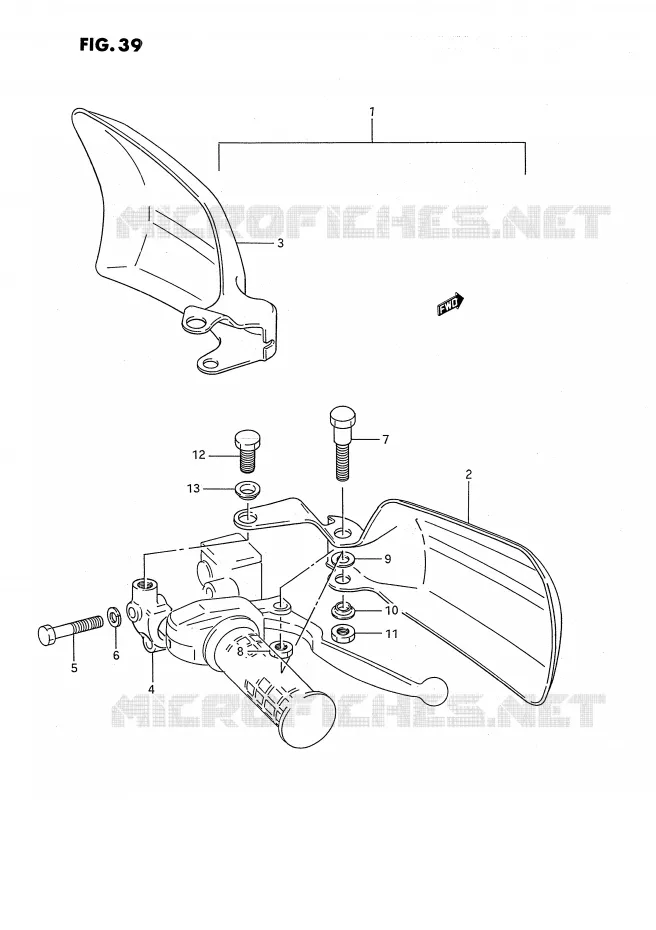 PROTEGES MAINS (OPTIONNEL) Suzuki QUAD 250 OZARK 1988  LT-F250J(E3)
