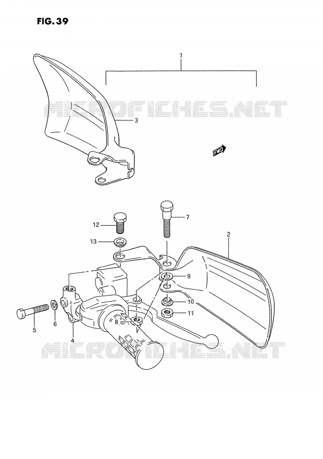 PROTEGES MAINS (OPTIONNEL) Suzuki QUAD 250 OZARK 1993  LT-F250P(E28)