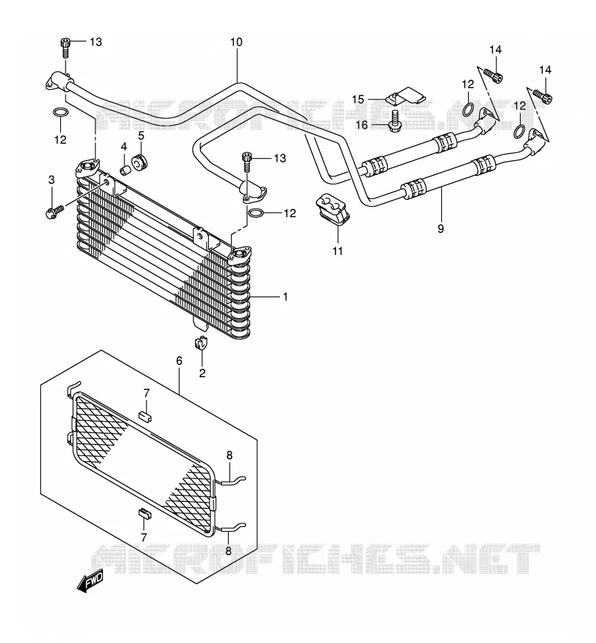 RADIATEUR D'HUILE Suzuki QUAD 400 EIGER 2006  LT-F400FK6(P3/P28)