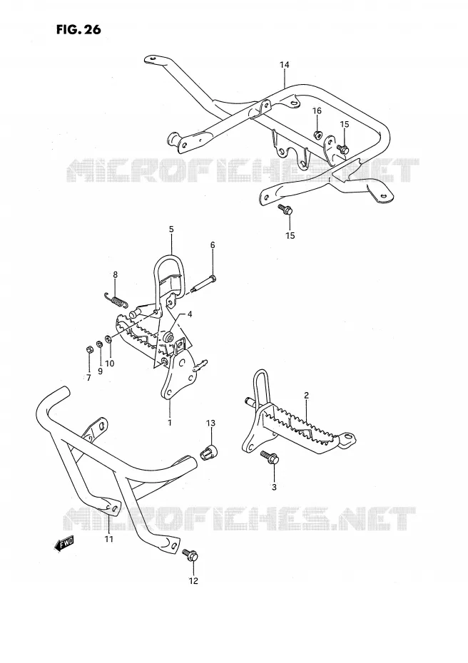 REPOSE PIED Suzuki QUAD 160 OZARK 1990  LT-F160L(P2)