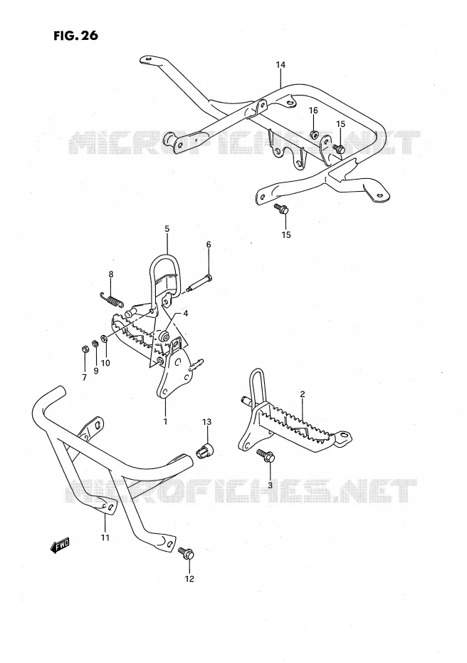 REPOSE PIED Suzuki QUAD 160 OZARK 1990  LT-F160L(P28)
