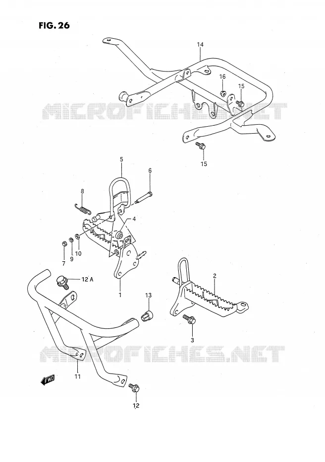 REPOSE PIED Suzuki QUAD 160 OZARK 1992  LT-F160N(P3)