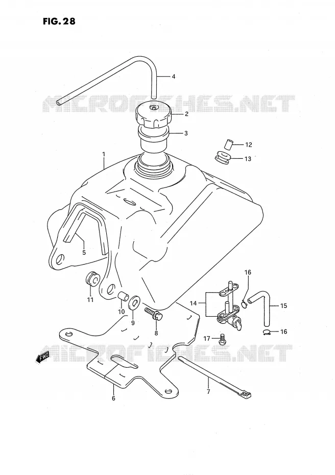 RESERVOIR D'ESSENCE Suzuki QUAD 160 OZARK 1991  LT-F160M(P2)