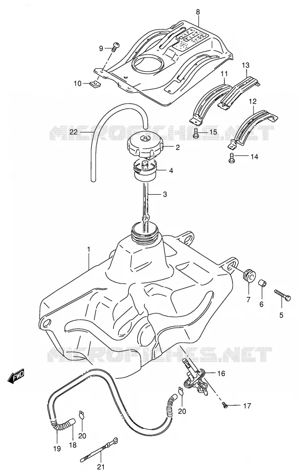 RESERVOIR D'ESSENCE Suzuki QUAD 250 OZARK 2001  LT-F250FK1(E24)