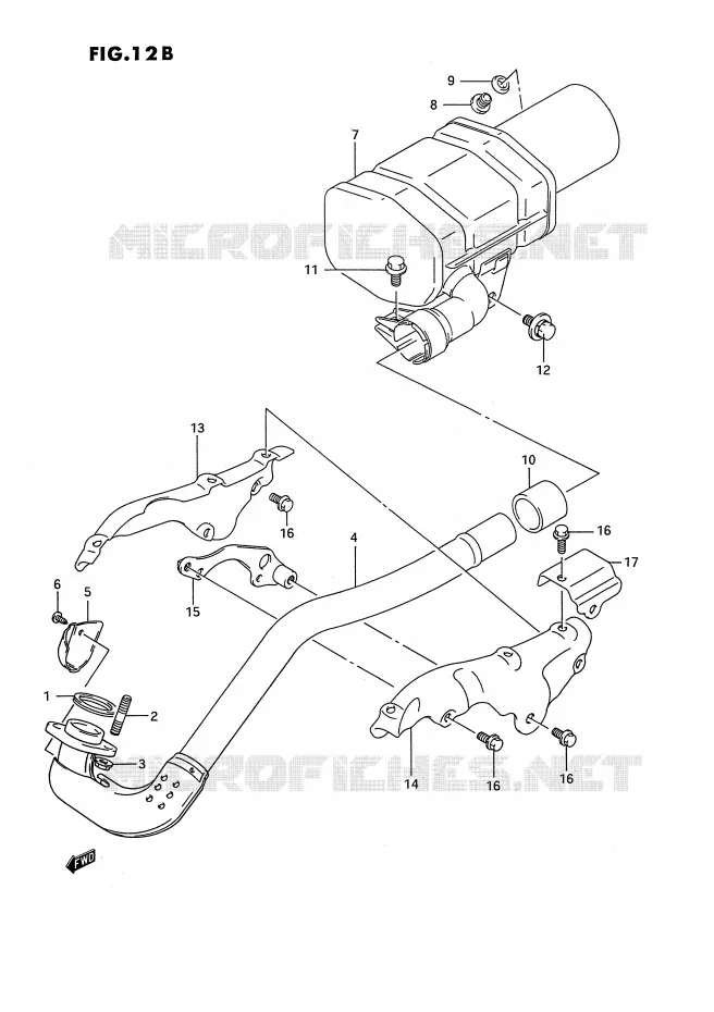 SILENCIEUX (MODELE L) Suzuki QUAD 250 KINGQUAD 1987  LT-F4WDH(E2)