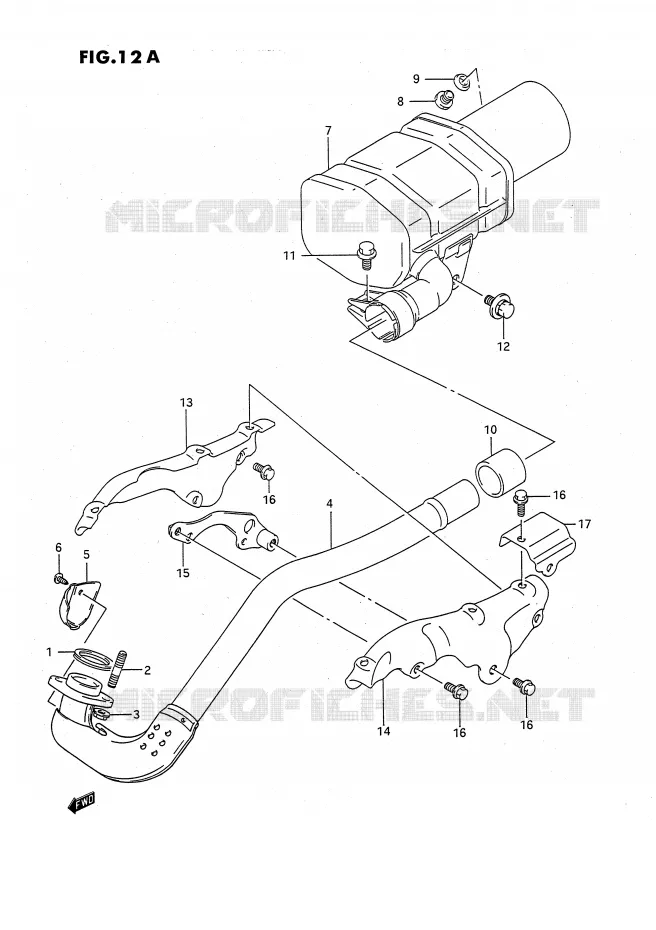 SILENCIEUX (MODELE L) Suzuki QUAD 250 OZARK 1994  LT-F250R(E3)
