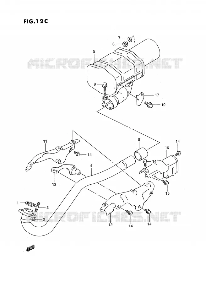 SILENCIEUX (MODELE M/N/P/R/S) Suzuki QUAD 250 KINGQUAD 1995  LT-F4WDS(E2)