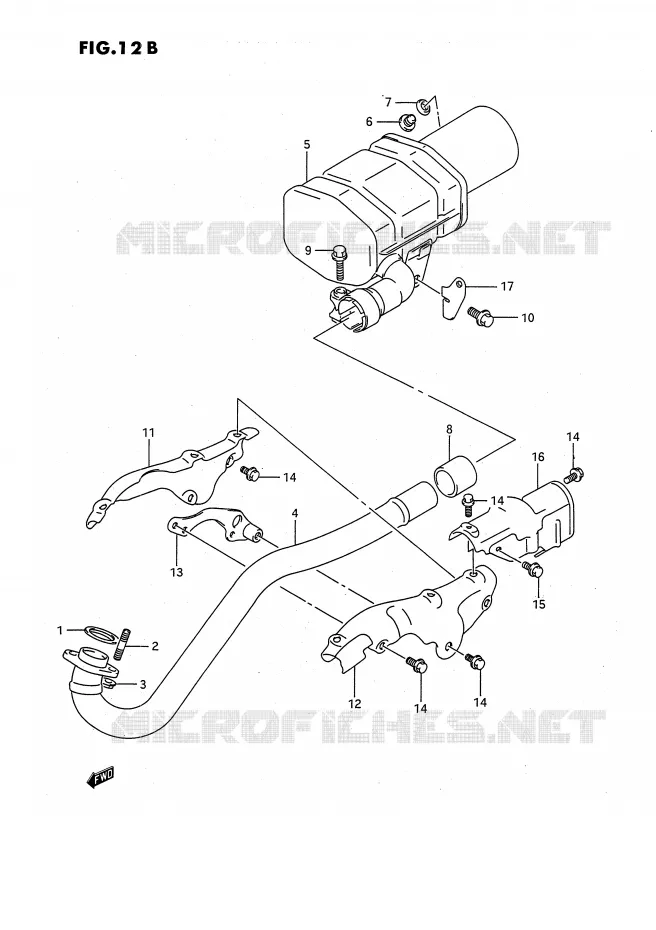 SILENCIEUX (MODELE M/N/P/R/S/T) Suzuki QUAD 250 OZARK 1989  LT-F250K(E3)