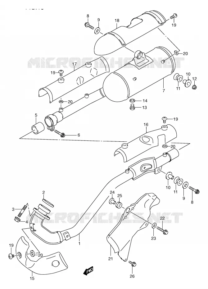SILENCIEUX Suzuki QUAD 500 VINSON 2000  LT-A500FY(E24)