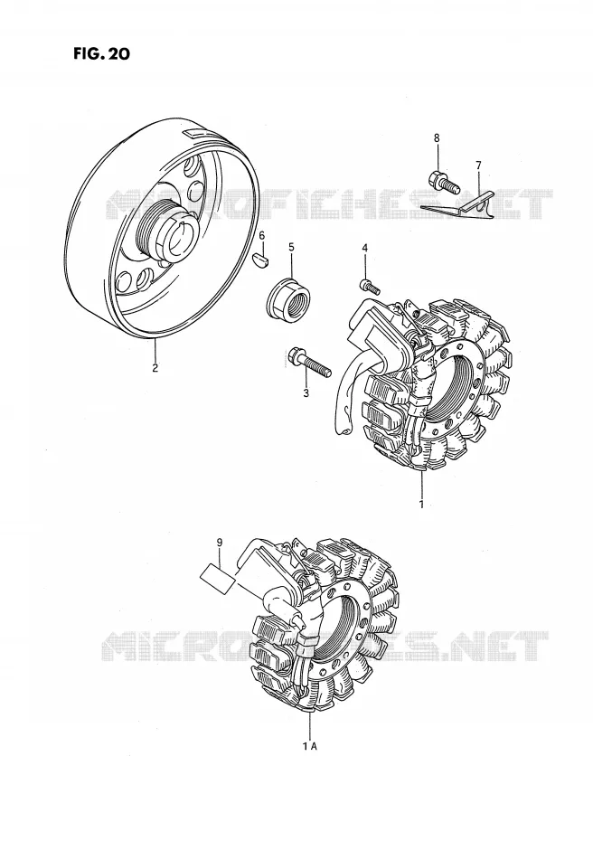 ALLUMAGE ROTOR - STATOR Suzuki QUAD 250 OZARK 1994  LT-F250R(E2)