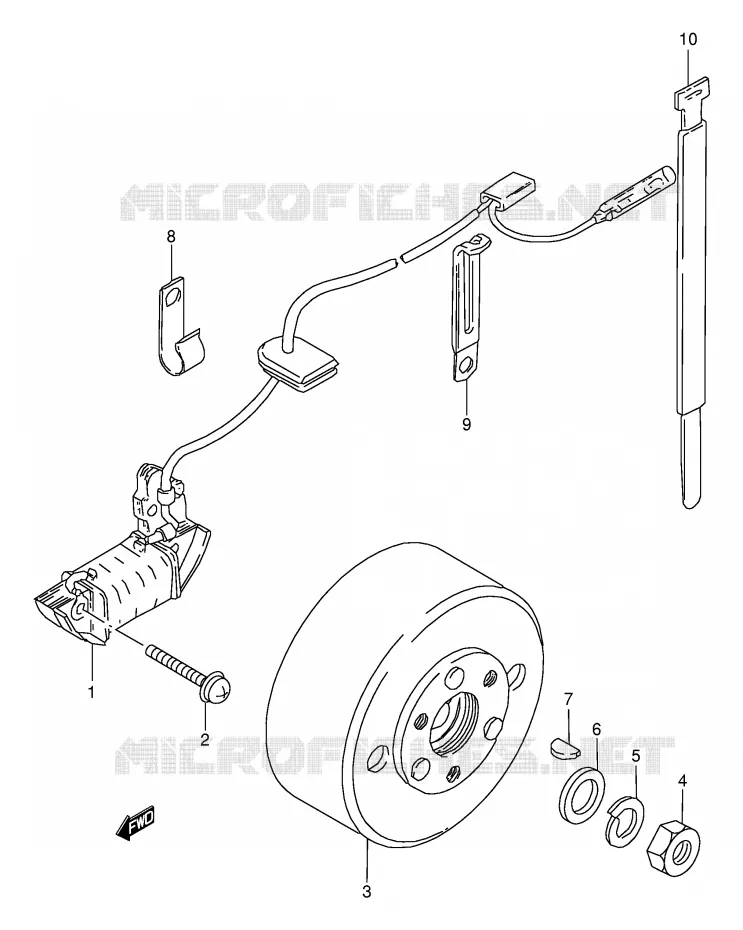 ALLUMAGE ROTOR - STATOR Suzuki QUAD 50 MINIQUAD-SPORT 2002  LT50K2(P1)