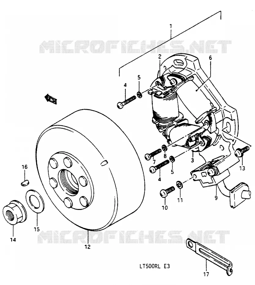 ALLUMAGE ROTOR - STATOR Suzuki QUAD 500 QUADRACER 1990  LT500RL(H/J/K/L)