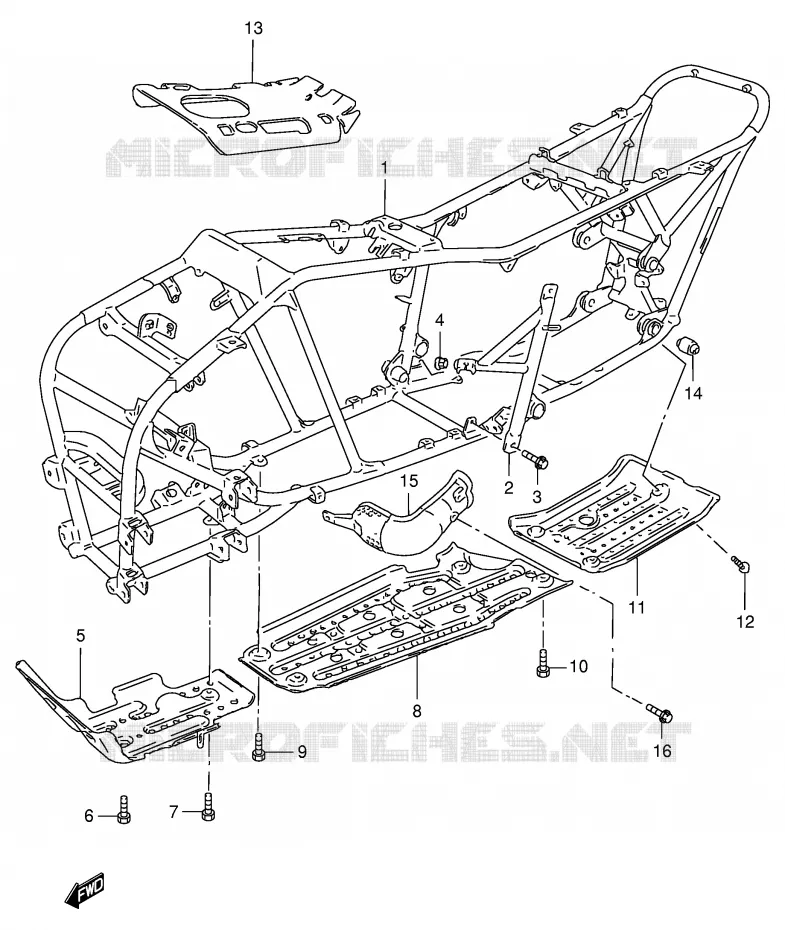 CADRE Suzuki QUAD 250 KINGQUAD 1998  LT-F4WDW(E28)