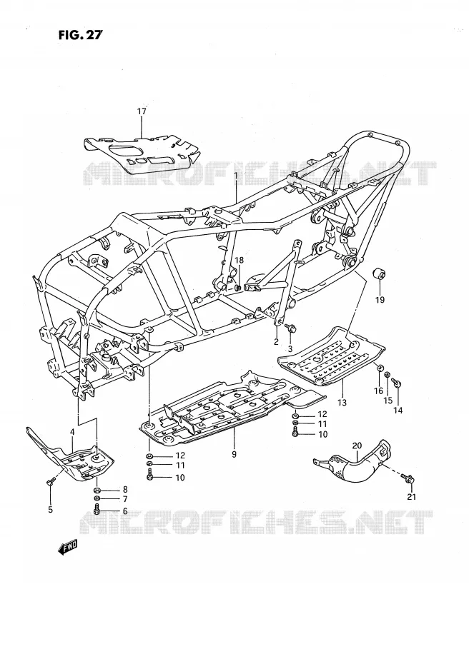 CADRE Suzuki QUAD 250 OZARK 1989  LT-F250K(E3)
