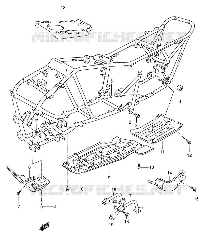 CADRE Suzuki QUAD 250 OZARK 1998  LT-F250W(E24)