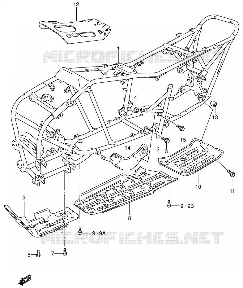 CADRE Suzuki QUAD 300 KINGQUAD 1999  LT-F300FX(E3/E28)