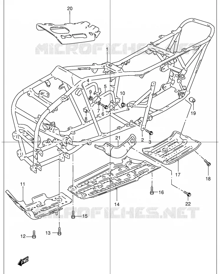 CADRE Suzuki QUAD 300 KINGQUAD 2002  LT-F300FK2(E24)