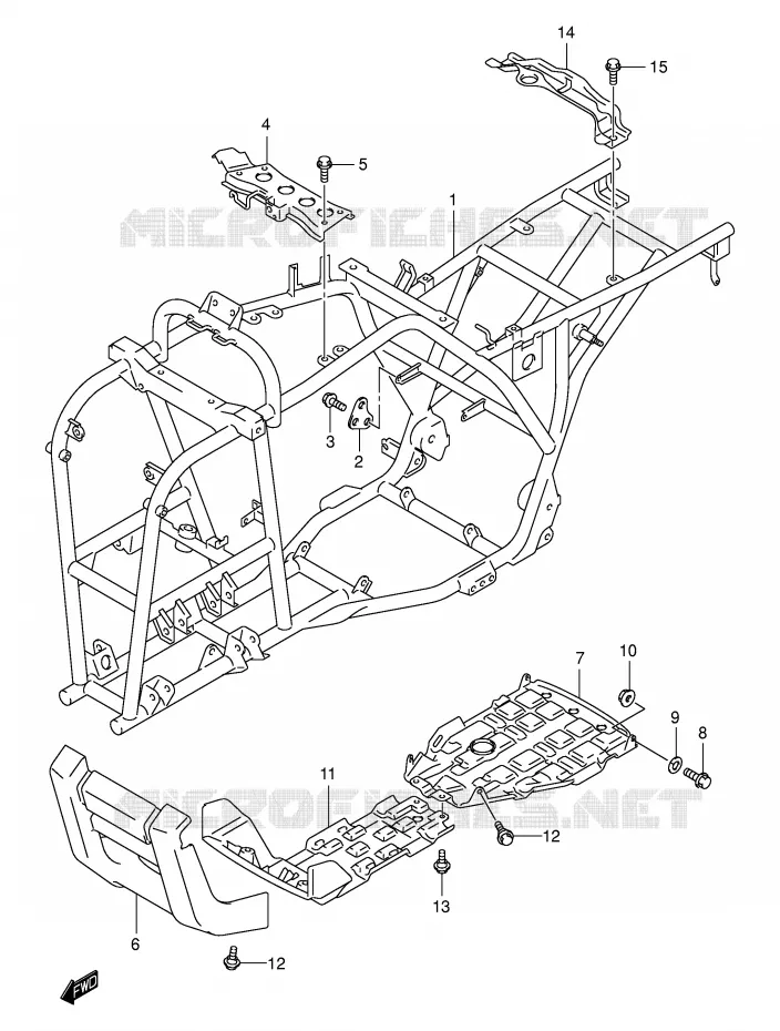 CADRE Suzuki QUAD 400 EIGER 2003  LT-F400K3(P3/P28)