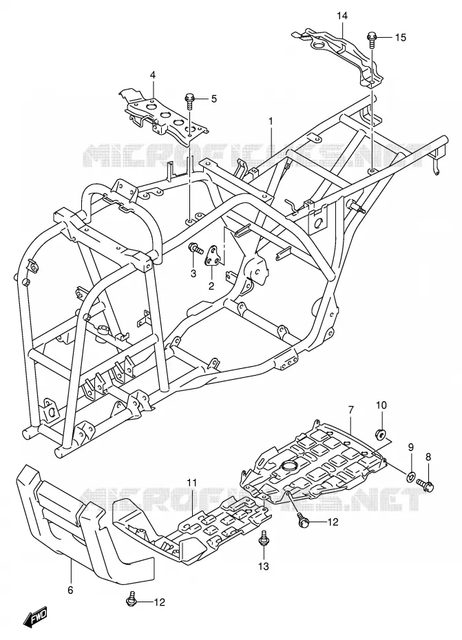 CADRE Suzuki QUAD 400 EIGER 2004  LT-F400K4(P24)