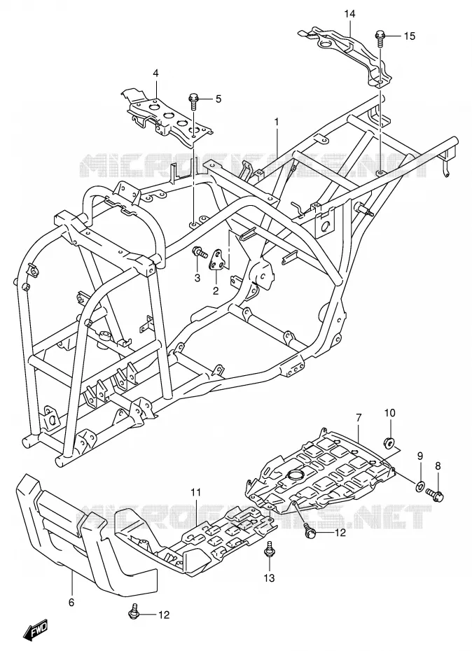 CADRE Suzuki QUAD 400 EIGER 2006  LT-F400FK6(P24)