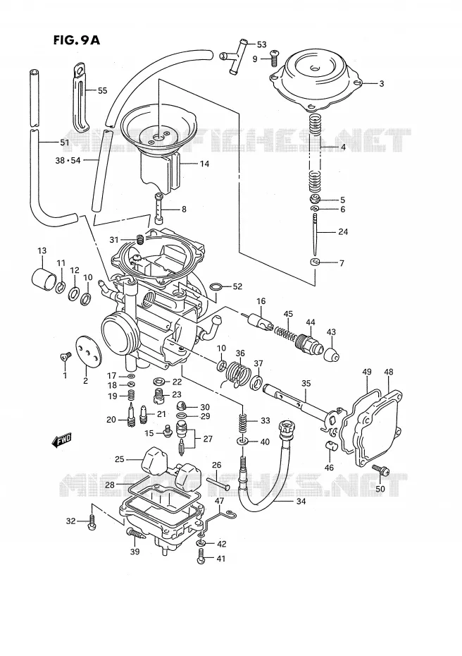 CARBURATEUR (MODELE L/M/N/P/R/S) Suzuki QUAD 250 KINGQUAD 1993  LT-F4WDP(E2)