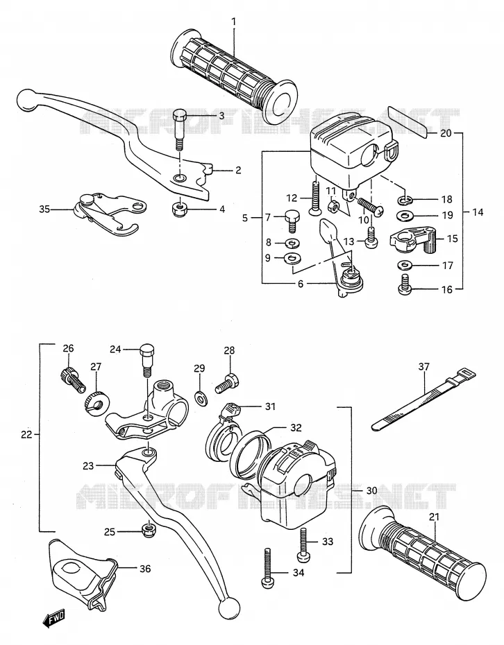 COMMODOS (MODELE H/J/K/L/M/N/P) Suzuki QUAD 250 KINGQUAD 1995  LT-F4WDS(E28)
