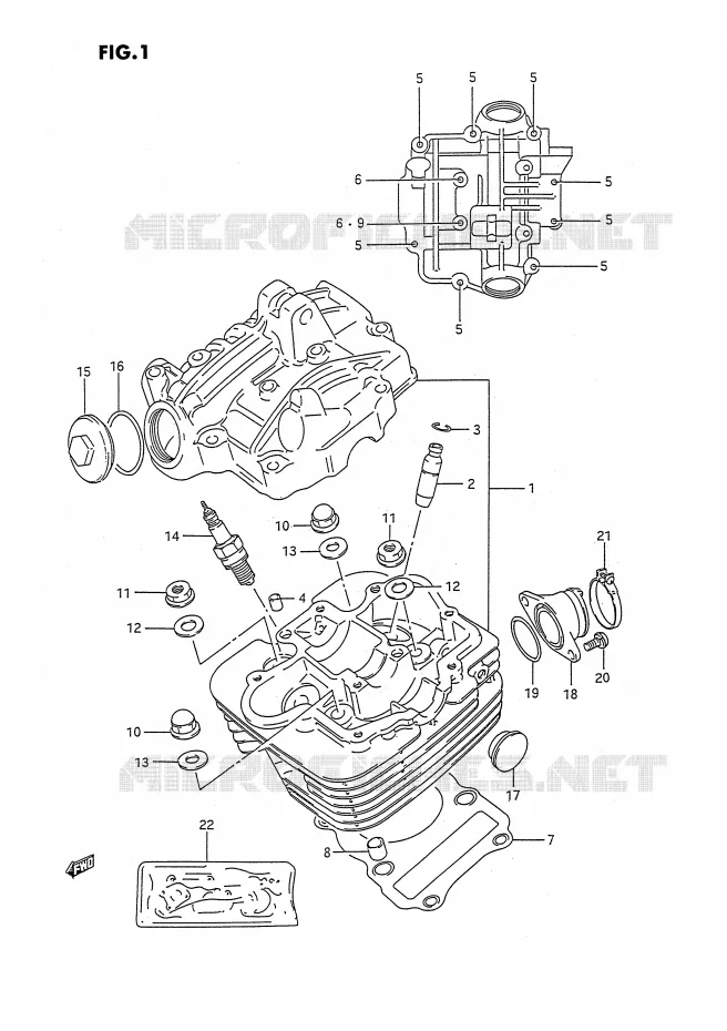 CULASSE Suzuki QUAD 160 OZARK 1990  LT-F160L(P2)