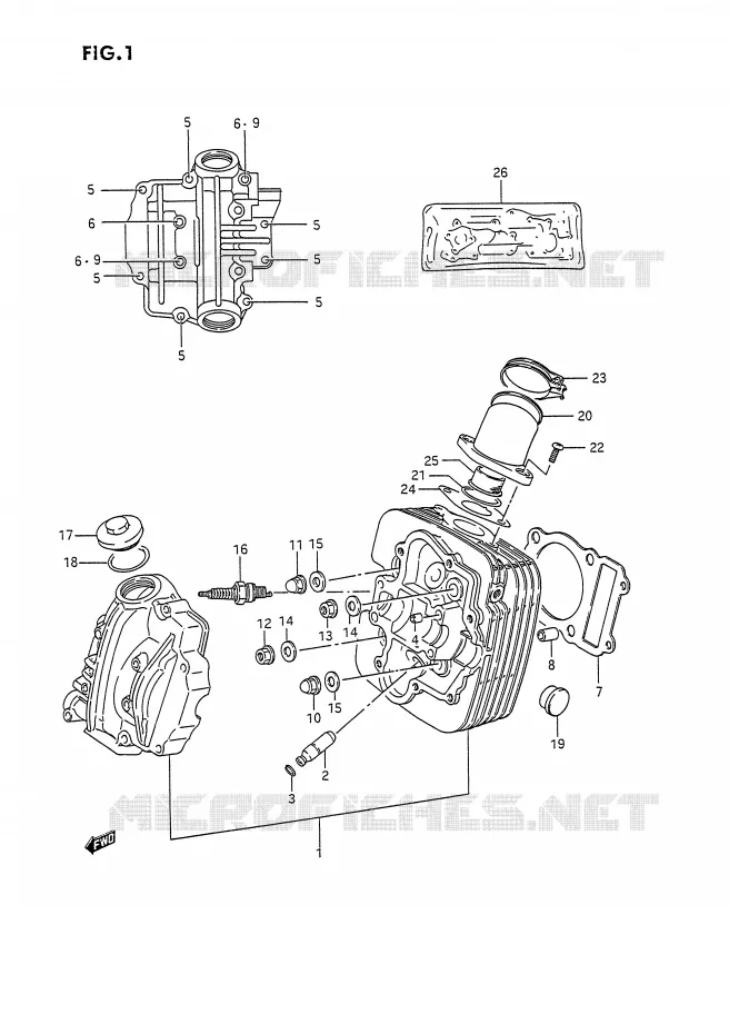 CULASSE Suzuki QUAD 250 OZARK 1990  LT-F250L(E28)