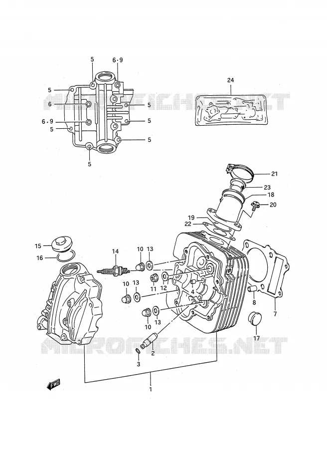 CULASSE Suzuki QUAD 300 KINGQUAD 1993  LT-F4WDXP(E28)