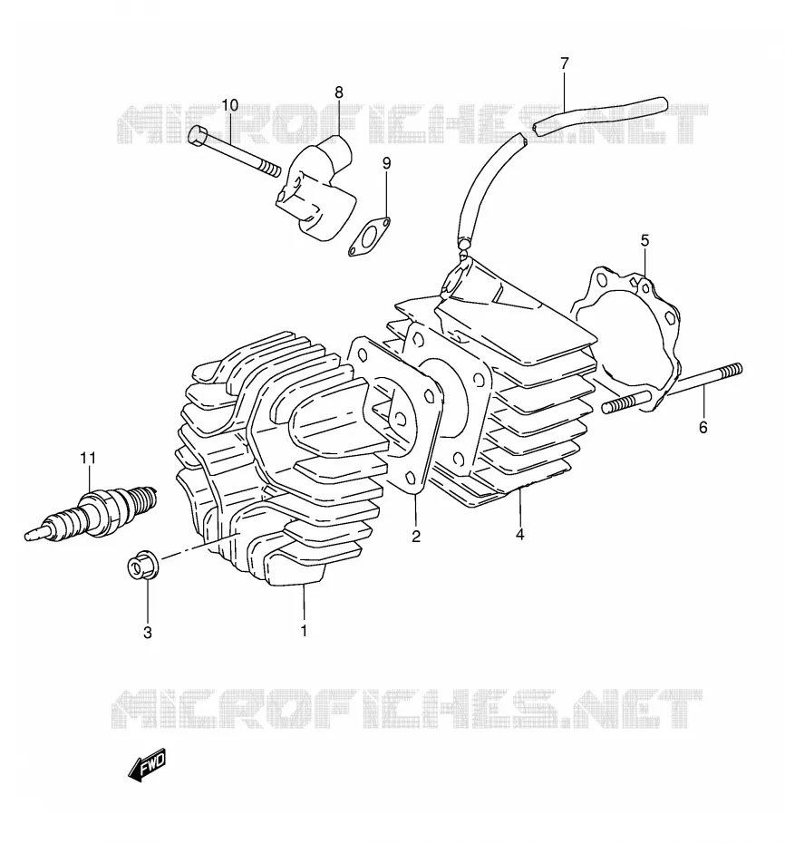 CYLINDRE Suzuki QUAD 50 MINIQUAD-SPORT 1990  LT50L(P1)