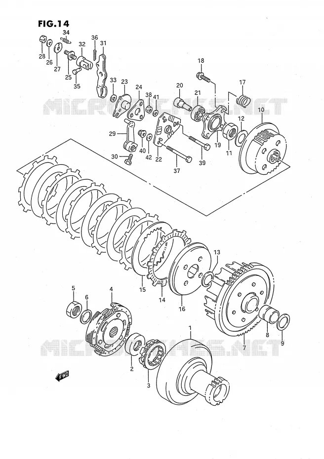 EMBRAYAGE Suzuki QUAD 160 OZARK 1993  LT-F160P(P28)