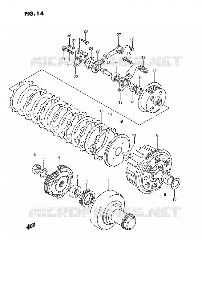 EMBRAYAGE Suzuki QUAD 250 OZARK 1990  LT-F250L(E2)
