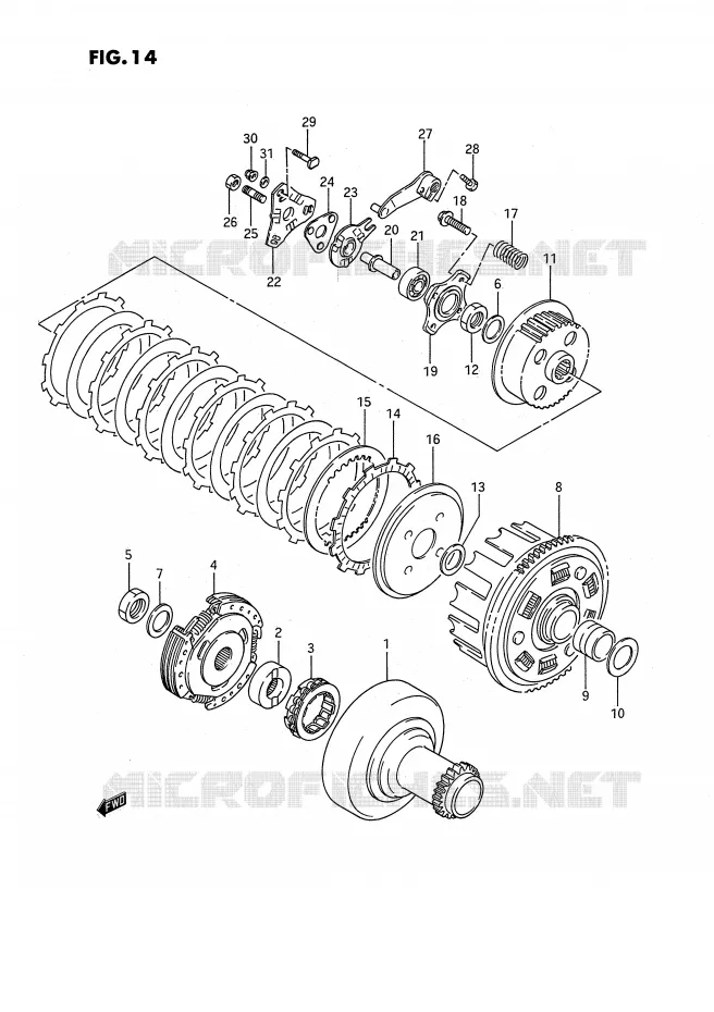 EMBRAYAGE Suzuki QUAD 250 OZARK 1996  LT-F250T(E3)