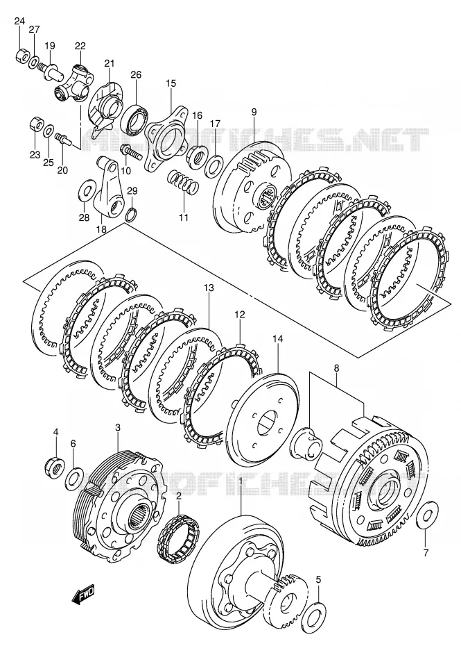 EMBRAYAGE Suzuki QUAD 500 VINSON 2007  LT-F500FK7(P24)