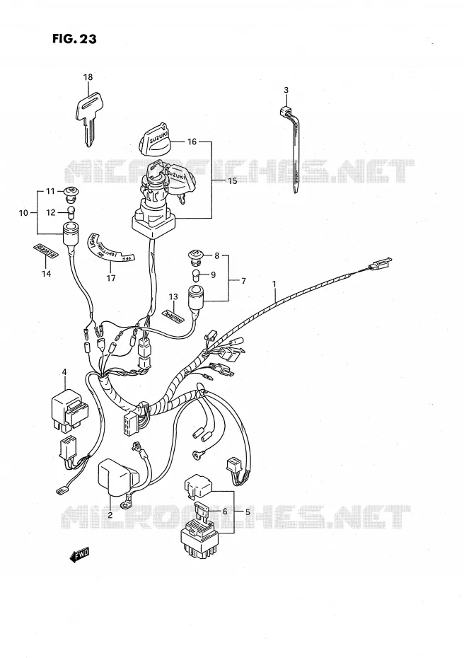 FAISCEAU ELECTRIQUE Suzuki QUAD 160 OZARK 1992  LT-F160N(P28)